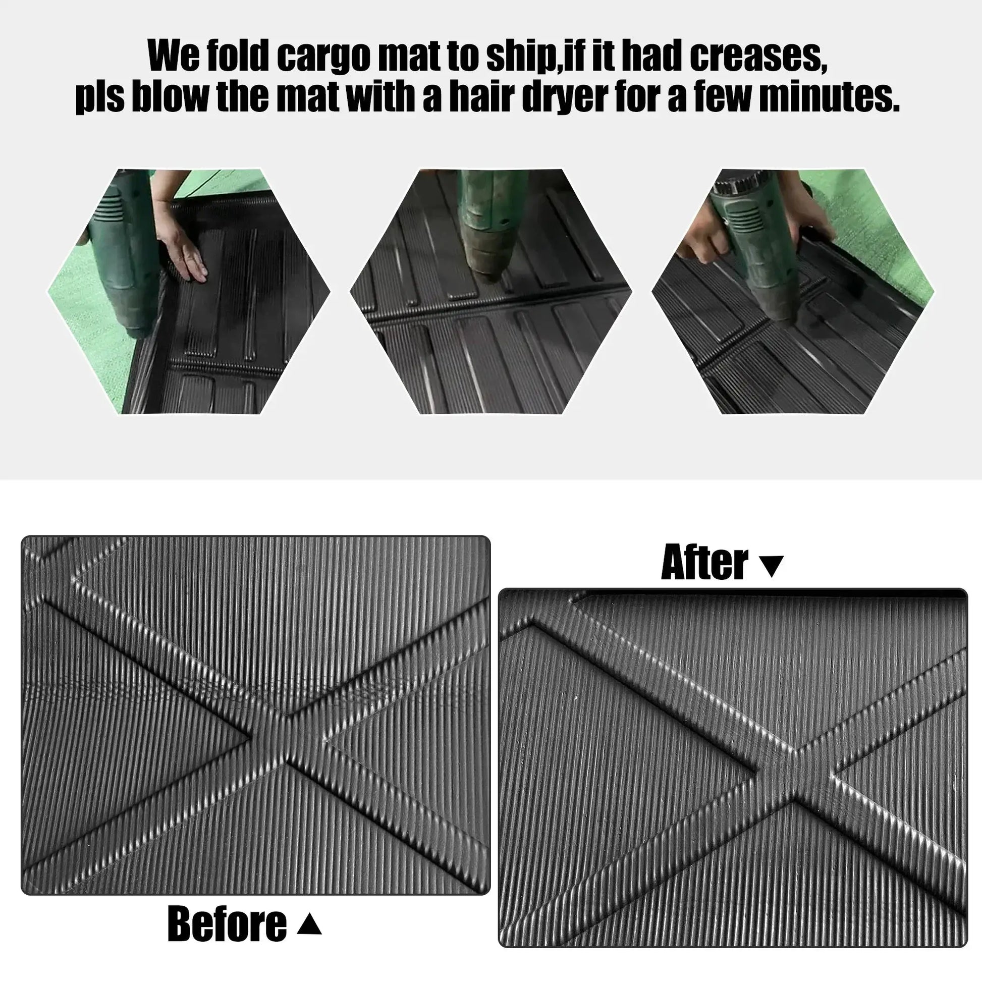 Rear trunk mat for Toyota RAV4 XA50 2020-2025; waterproof cargo liner with ribbed anti-mud surface, Simples Market