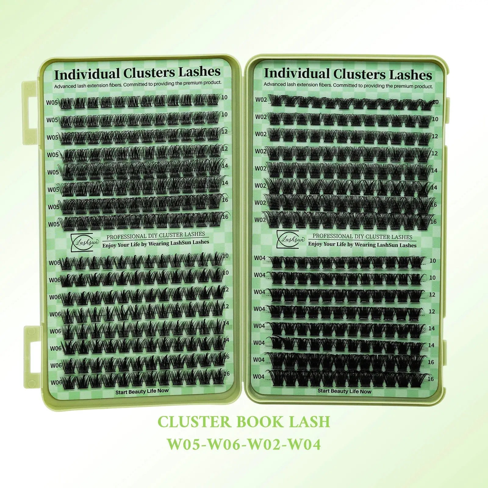 LASHSUN DIY Lash Clusters Kit For Home Lashes D Curl Mega Volume Individual Eyelash Extensions