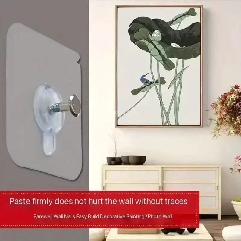 Photo Frame Hooks Screw Holders Storage Rack Door Hanger Self Adhesive Multi Function Gadgets Organizer