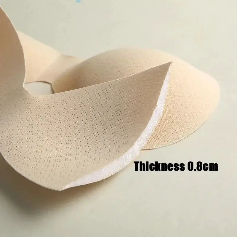 Simples Market beige sponge foam bra pads, 1 pair, 0.8 cm thick bikini chest inserts