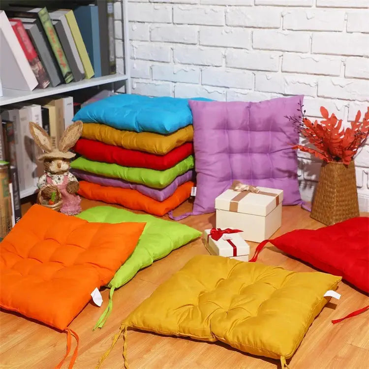 LMETJMA chair pads with ties; multicolor square dining chair cushions by Simples Market