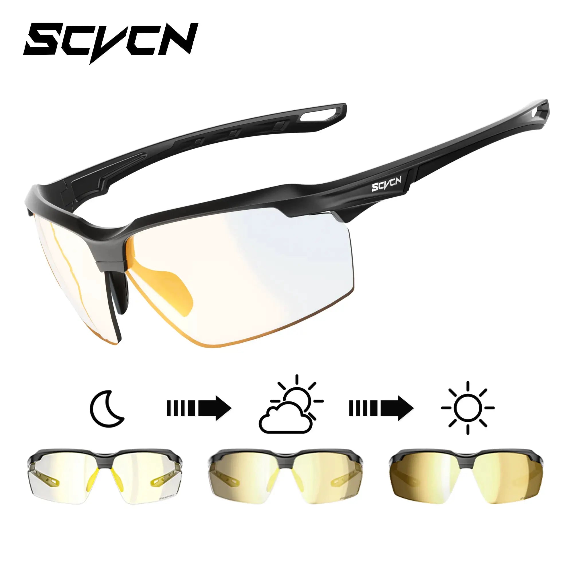 SCVCN Explosion Proof Airsoft Eyewear With Photochromic Polarized Lenses For All Lighting Conditions