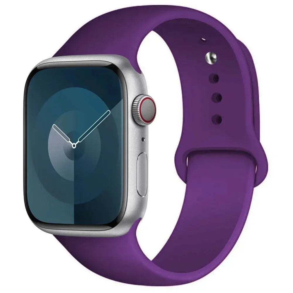 Silicone Band for Apple Watch strap, purple, compatible with 38–45mm sizes, Simples Market