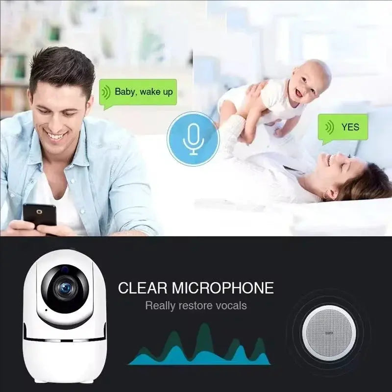 WiFi IP Camera With Auto Tracking 1080P Full Night Vision Wireless CCTV For Smart Home Baby Monitor Security System