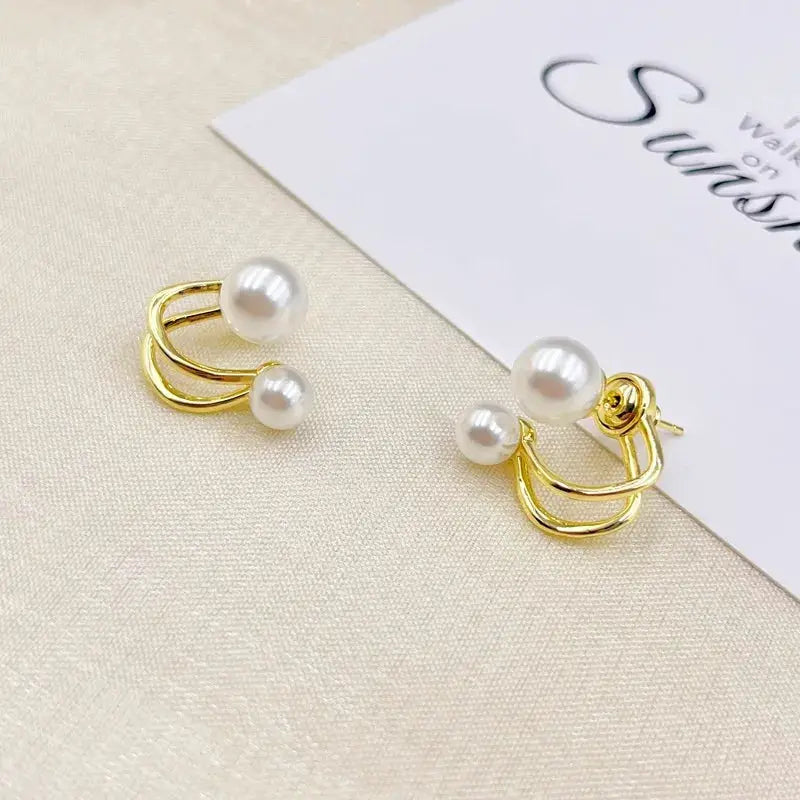Pearl Stud Earrings For Women In Silver Minimalist Jewelry For Brides With A High End Look