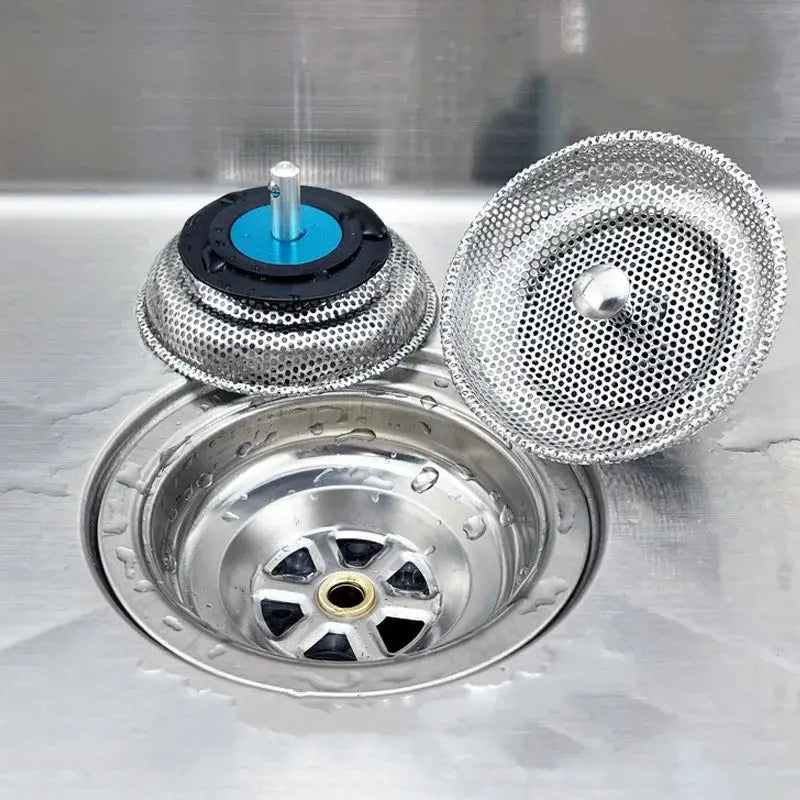 Waste plug sink strainer stainless steel set of 3 with mesh hair catcher, Simples Market