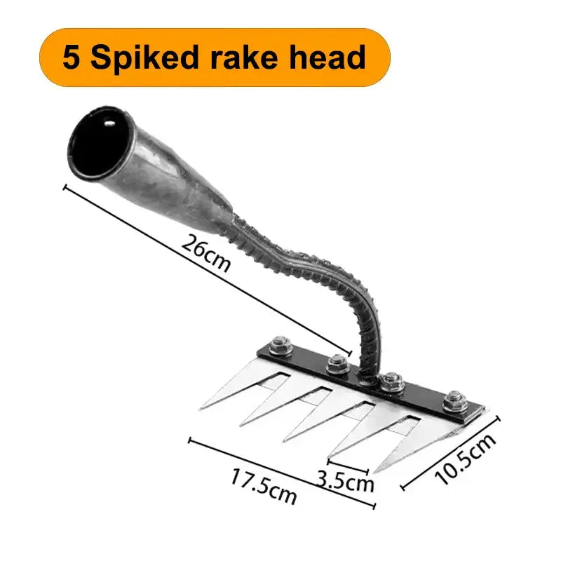 Iron Gardening Hoe And Rake With Five To Eight Teeth For Weeding And Soil Loosening Farm Tool
