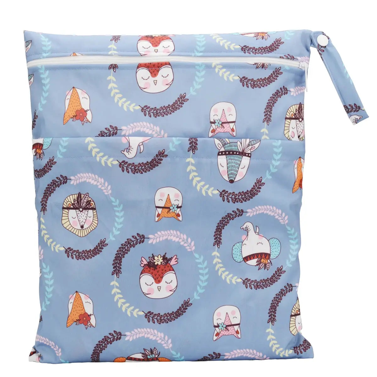 Sigzagor Wet Dry Bag With Two Zippers Waterproof Reusable 36cm By 29cm For Baby Diapers Nappies Soiled Clothes Swimwear