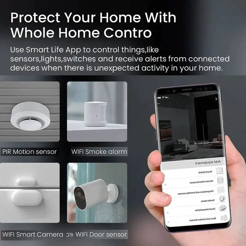 Tuya Zigbee 3.0 Gateway Hub by Simples Market, smart home wireless bridge for Smart Life app displaying 4 devices