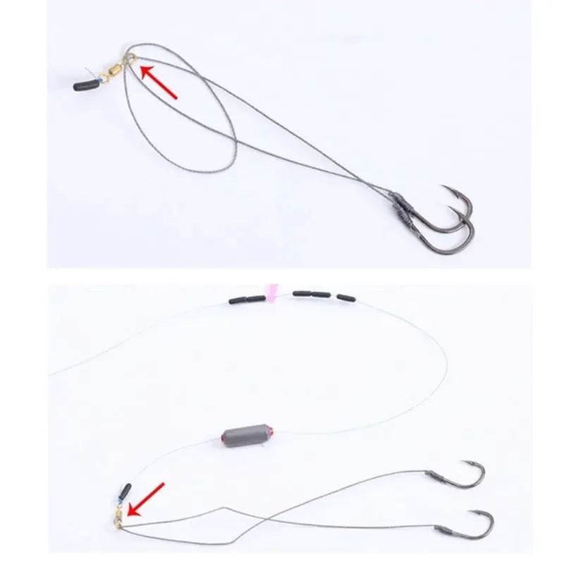 Iseini 5 Pack 50 No 10 Barbed Fishing Hooks Steel Alloy For Freshwater Reservoir Pond Angling Gear