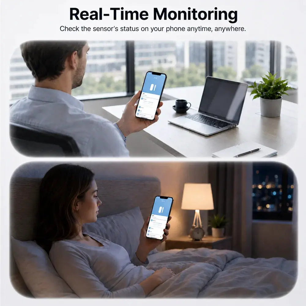 Simples Market IP65 Tuya WiFi door/window magnetic sensor, wireless waterproof smart home protection