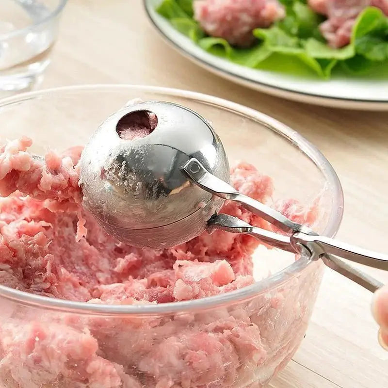 Stainless Steel Meatball Maker Tool With Round Rice Ball Shaper Nonstick Mold Kitchen Gadget