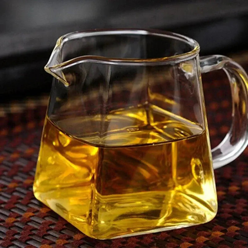 ClearBrew Heat Resistant Glass Teapot With Stainless Steel Infuser Square Design 350ml For Tea And Coffee
