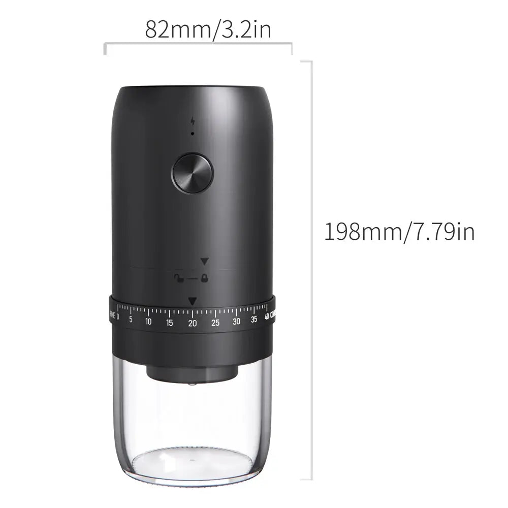 New Portable USB Electric Coffee Bean Grinder With 40 Grinding Settings Adjustable Mini Rechargeable Coffee Grinder