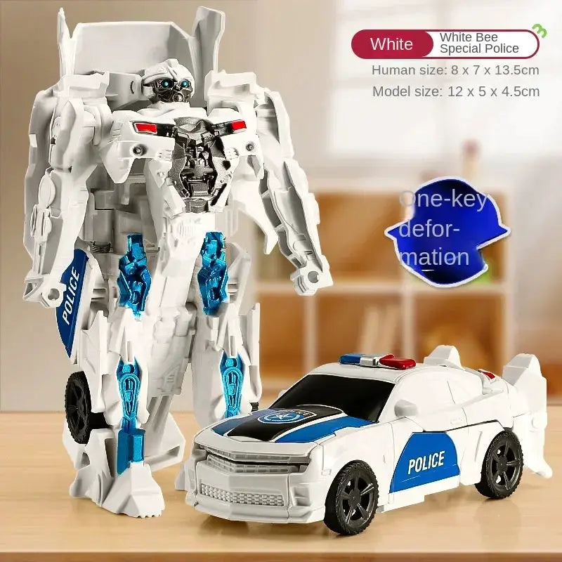 Transformation Car Anime Robot Model One Step Deformation Toy For Kids Action Figure And Puzzle Vehicle