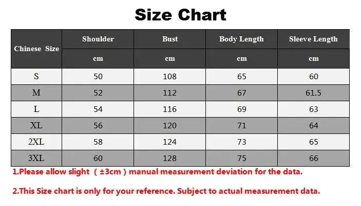 Lurker Shark Skin Soft Shell Tactical Jacket size chart with Chinese sizes S–3XL.
