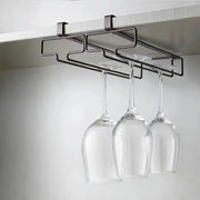 No Drilling Metal Wine Glass Holder Under Cabinet Stemware Rack For Kitchen Organization And Bar Storage