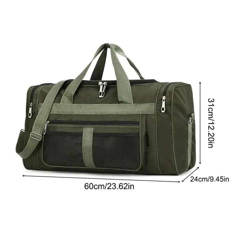 Simples Market Oxford dry-wet separation gym bag, olive green, large-capacity, waterproof