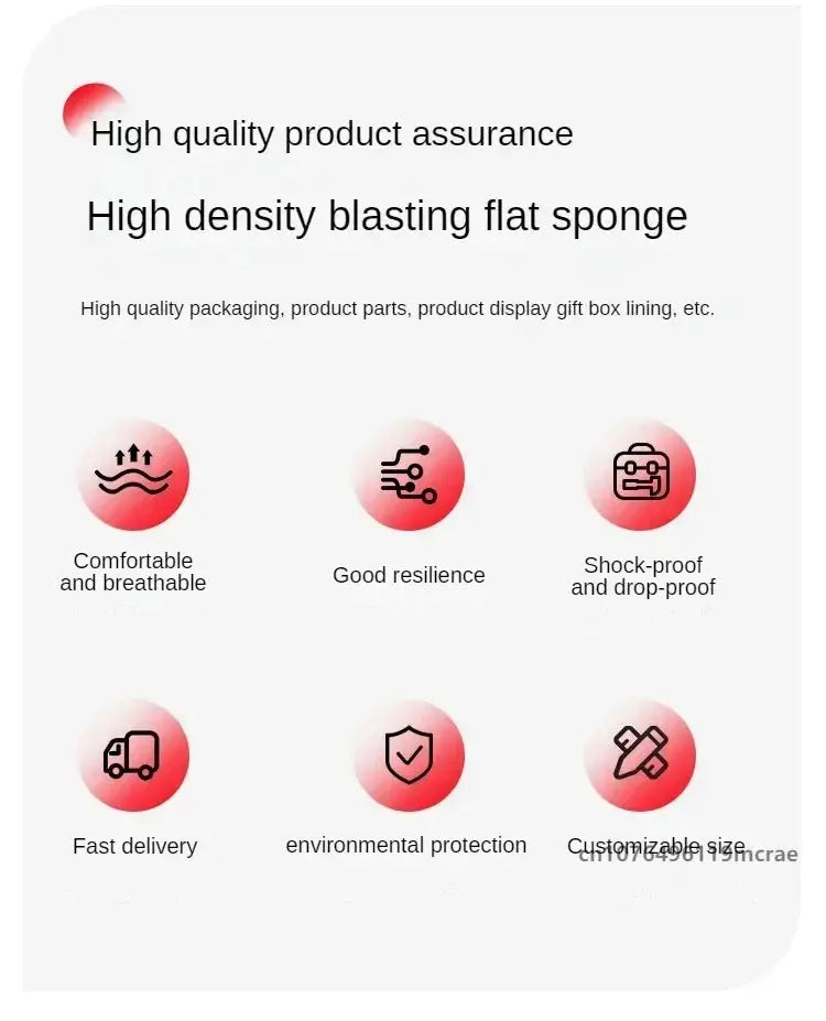 Simples Market high-density foam pad for toolbox and flight case, 50x30cm; shock-absorbing sponge sheet