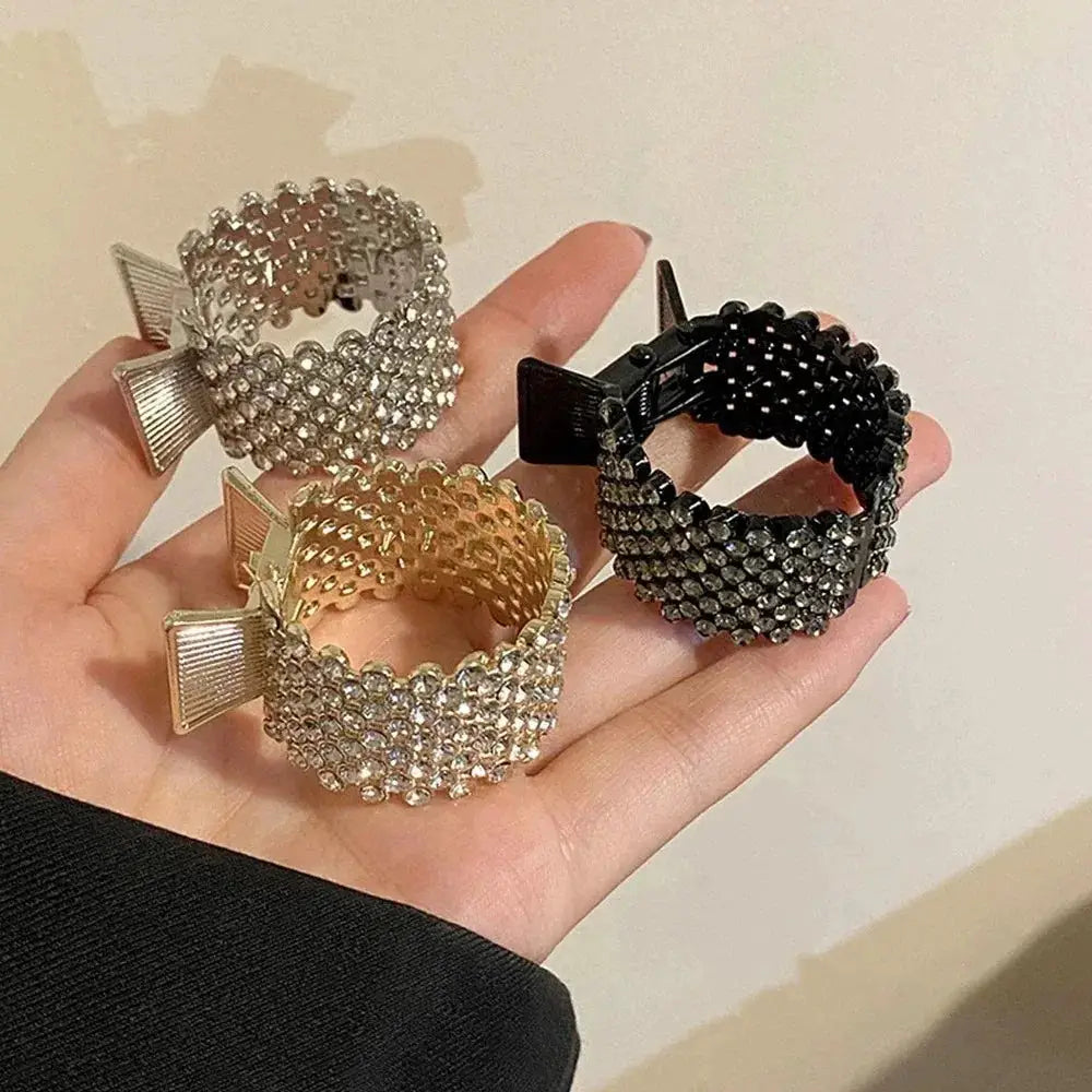 Gold Color Hollow Geometric Hair Clips Set Metal Hair Claw Cross Design Hairpins Headband For Women