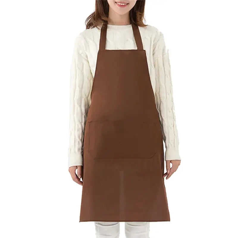 ChefGuard Adjustable Unisex Waterproof Polyester Cooking Apron With Pockets For Kitchen And Barbecue