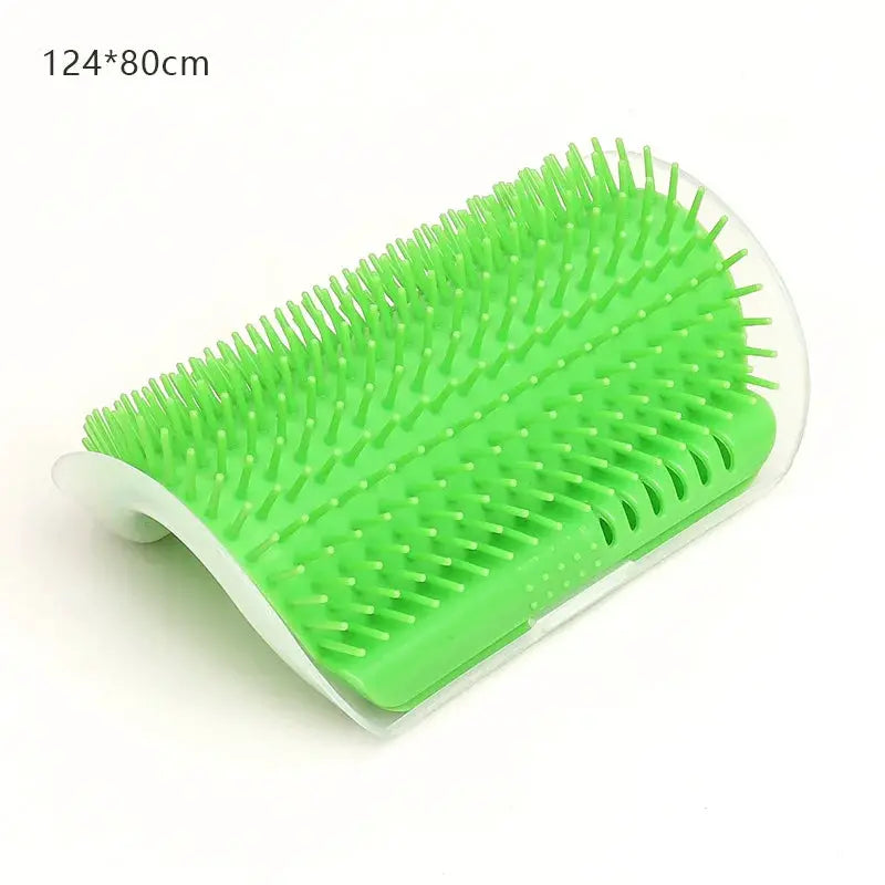 Cat massage tool green self-cleaning brush for pet grooming