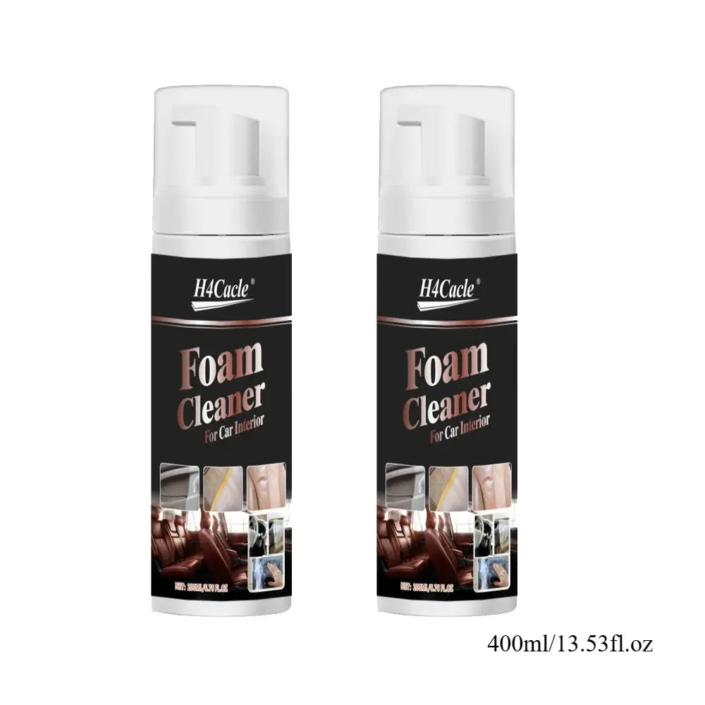 Simples Market white foam cleaner spray twin-pack for car interior and leather seats, 400ml each