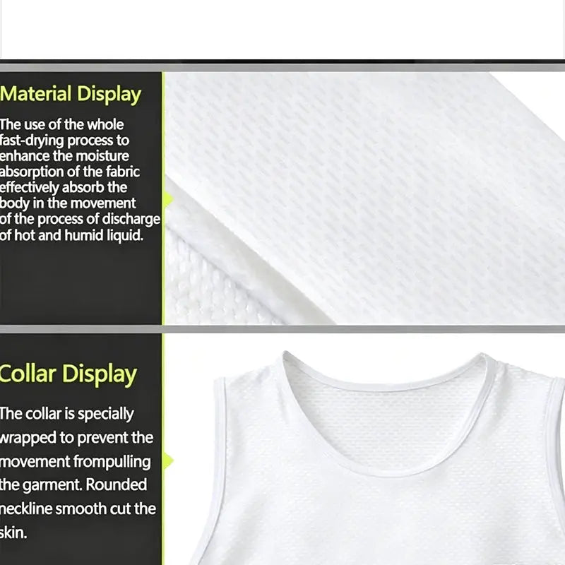 Simples Market cycling vest, white sleeveless mesh jersey for road and MTB, cool stretch fabric.