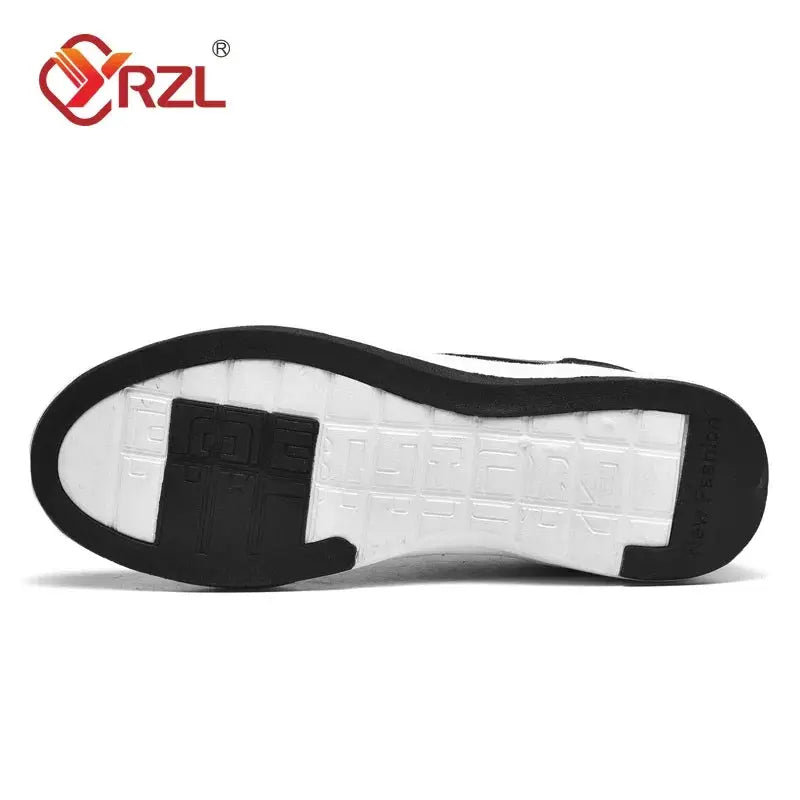 YRZL Mens Spring Autumn Waterproof Walking Sneakers Leather Shoes Non Slip Sports Footwear For Men Casual Tennis