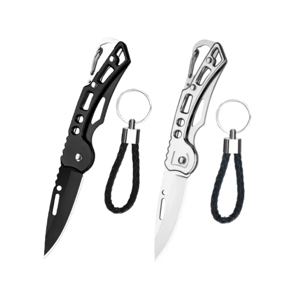 Folding Pocket Knife Stainless Steel Survival Tool for Hunting Camping Fishing Portable Keychain Outdoor Gear