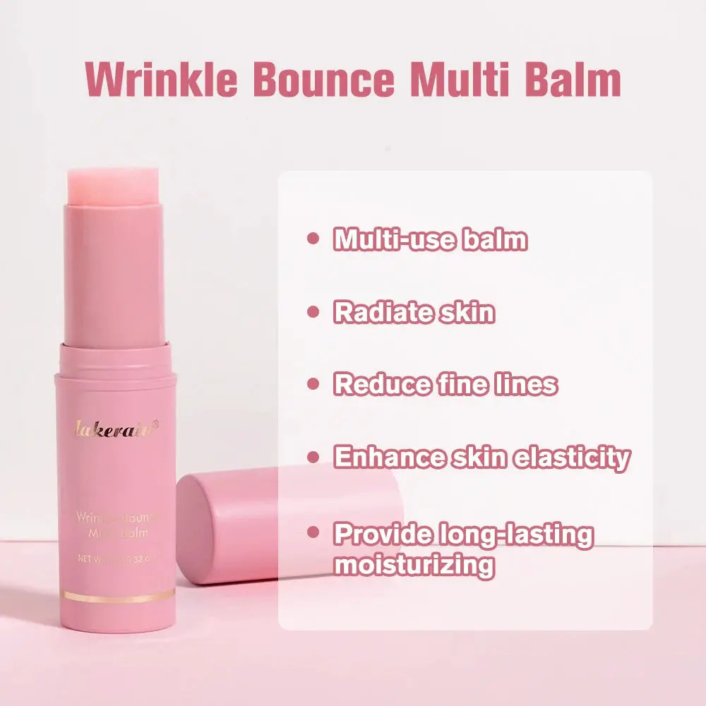 Moisturizing Wrinkle Bounce Multi Balm With Collagen Hyaluronic Acid And Sunflower Seed Oil For Anti Aging Skin Care