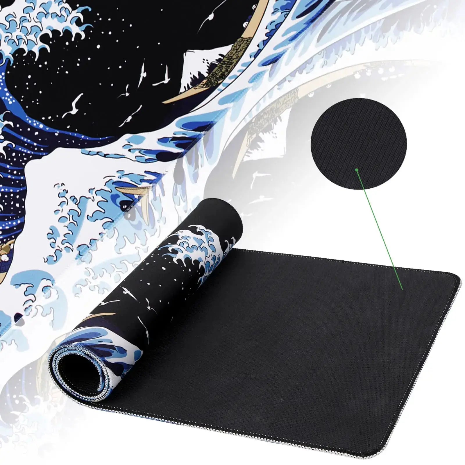 Large Desk Gaming Mouse Pad With Stitched Edges And Non Slip Rubber Base Extended Size For Precision