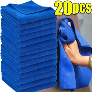 Microfiber towels 20pcs blue car wash drying cloths by Simples Market