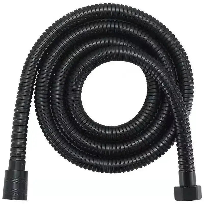 Stainless Steel Flexible Shower Hose 1.5m 2m Black Silver Bath