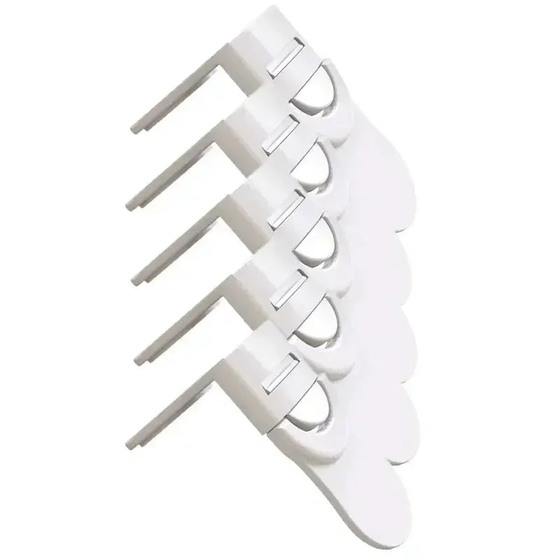 Baby Safety Drawer Cabinet Locks by Simples Market, white 5-pack with anti-pinch latch
