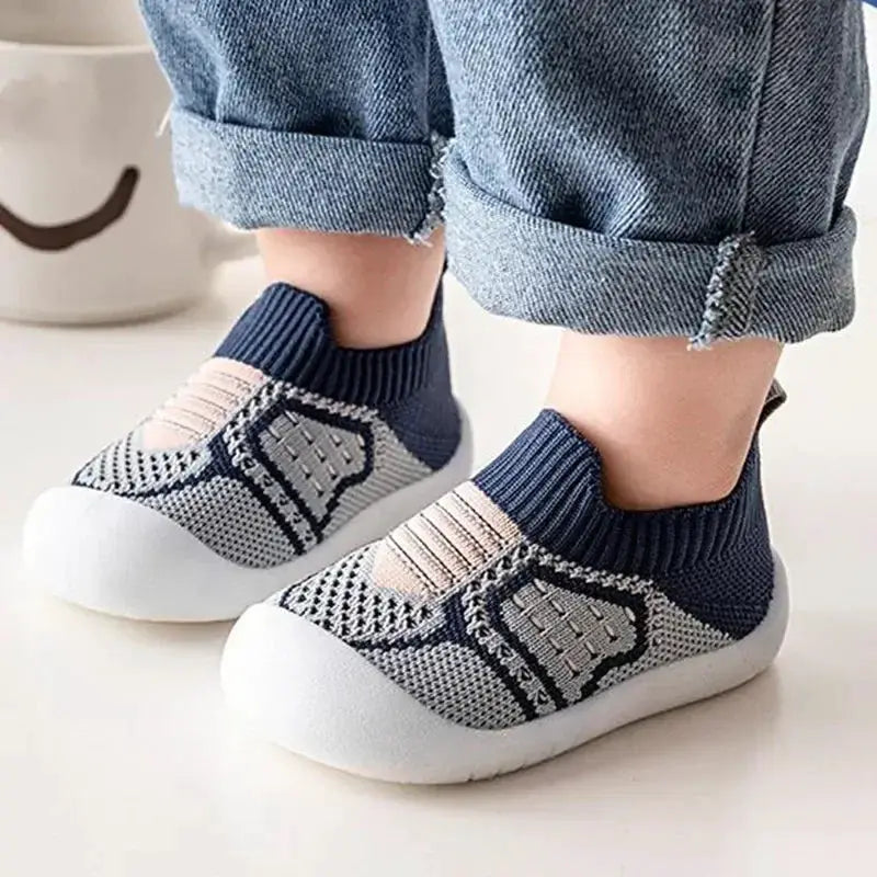 Bonkawoo Baby Shoes Anti Slip Breathable Infant Crib Socks With Rubber Sole For Boys And Girls