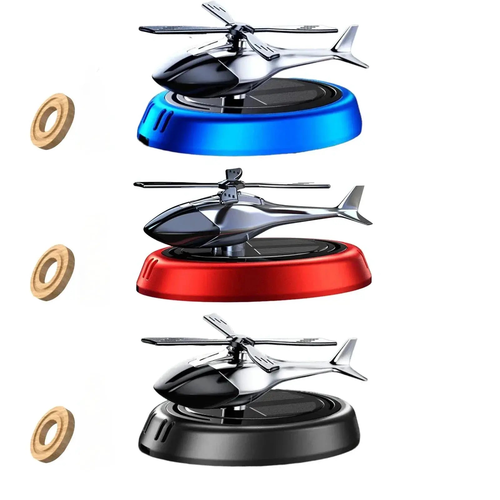 Solar Car Air Freshener Helicopter Diffuser Aromatherapy Perfume Interior Decor Rotating Solar Powered