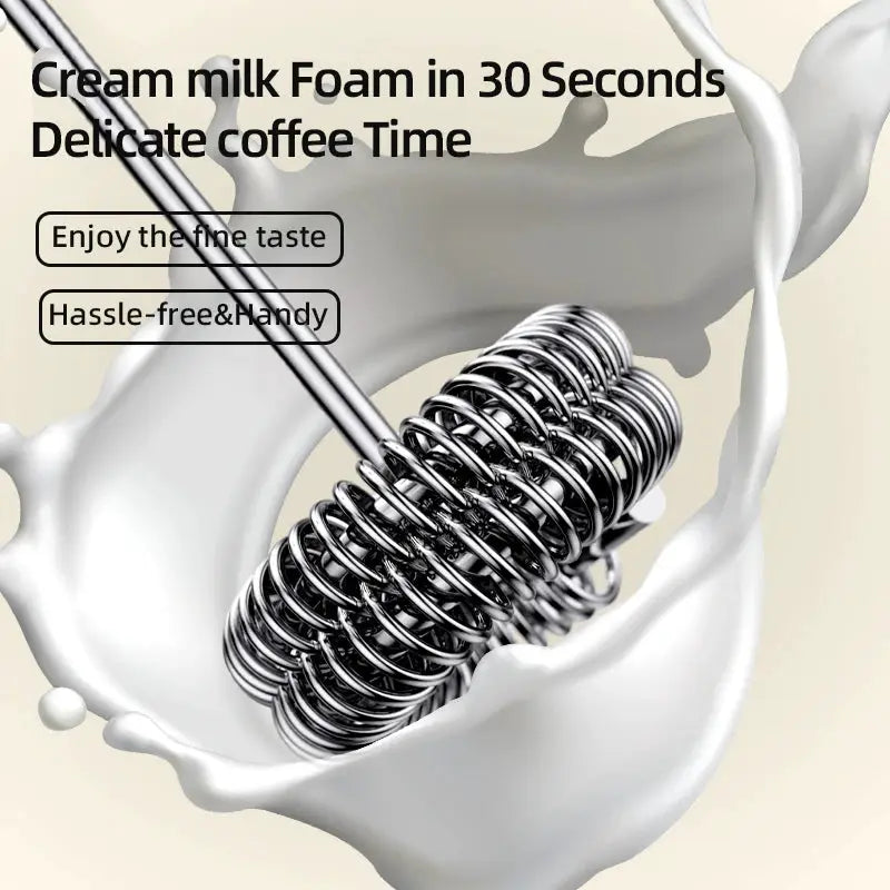 Wireless Electric Milk Frother And Egg Beater Type C Charging 3 Speeds Mini Handheld Foam Maker For Coffee