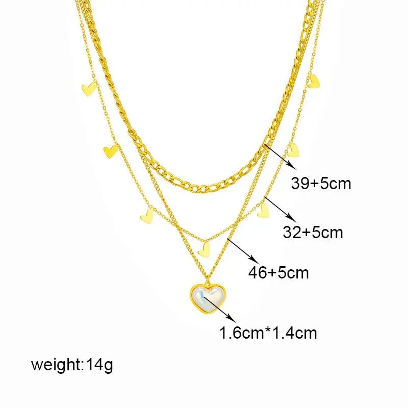 DIEYURO 316L Stainless Steel Butterfly Moon Lock Blue Eyes Pendant Necklace For Women Multilayer Choker Jewelry Gift - Simples Market