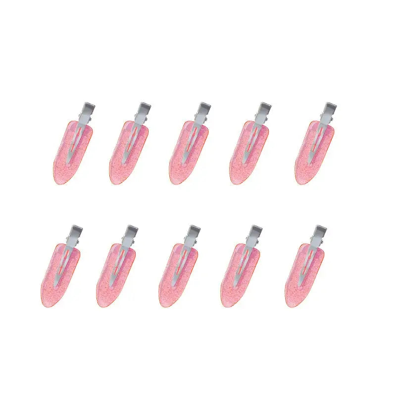 GlowStyle No Crease Hair Clips 10 Piece Set For Women And Girls Secure Hold Without Bending