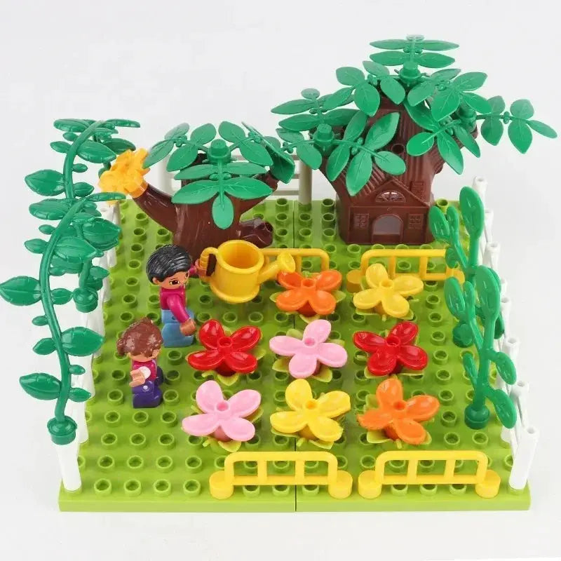 Big Outdoor Building Blocks Forest Plant Series Set For Farm Garden Decor And Kids Toys Bricks