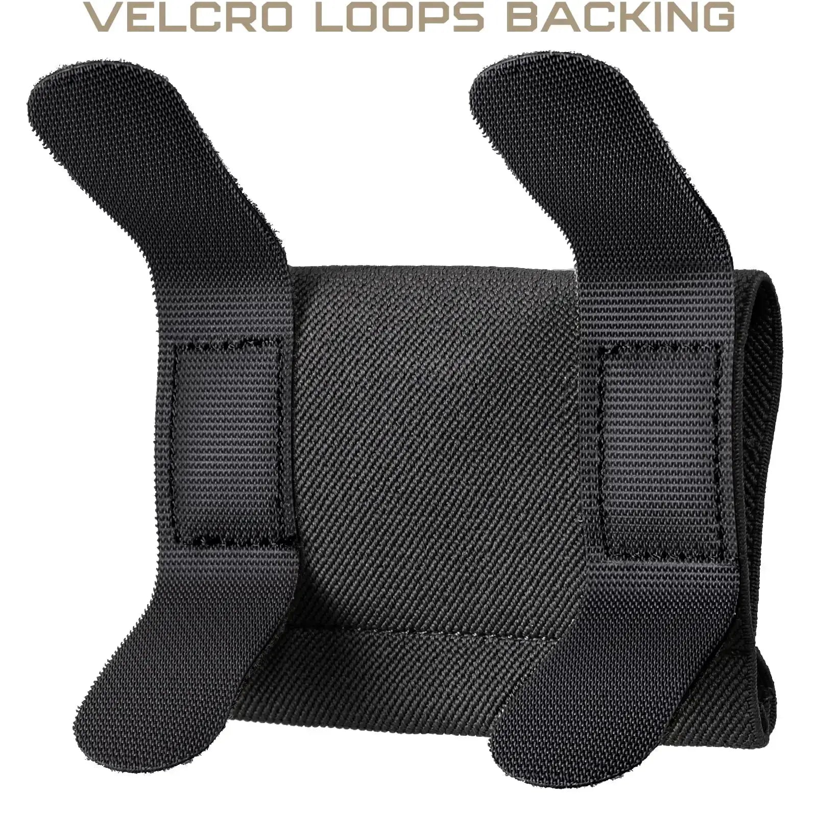 Elastic Tourniquet Holder tactical belt pouch, black nylon with Velcro straps, Simples Market