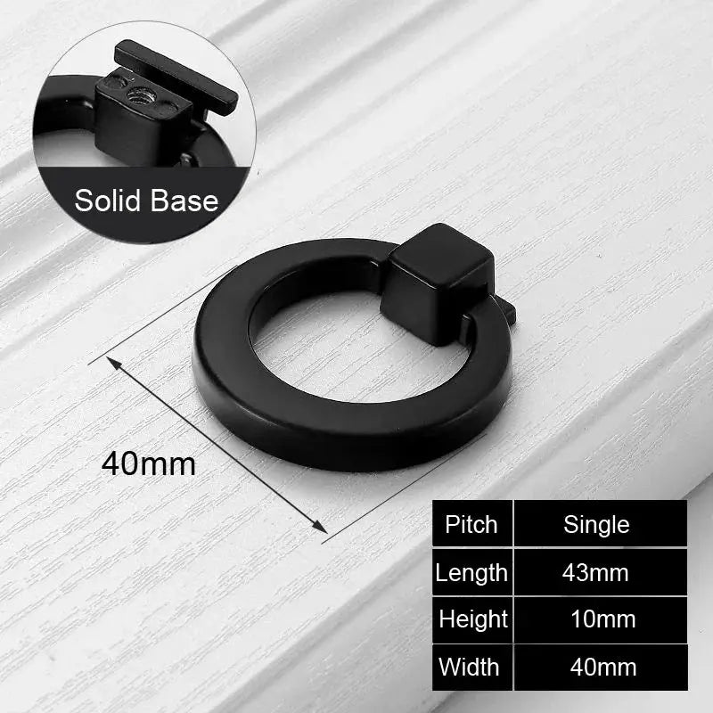 Black Aluminum Cabinet Knobs And Handles For Kitchen And Furniture Drawer Pulls Cupboard Handles