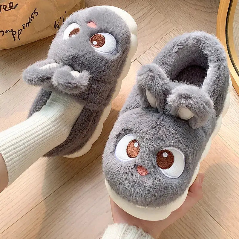 CozyNest Women Cotton Slippers Velvet Lined Plush Flannel Indoor Winter Home Warmth Ultra Soft