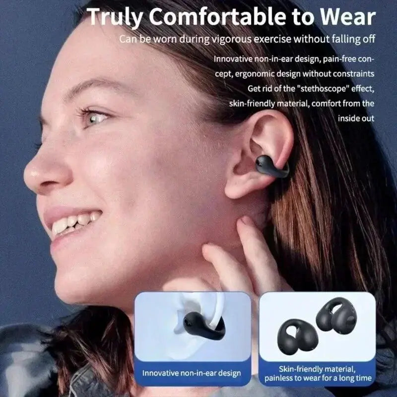 NovaWave T75 Bone Conduction Headphones Bluetooth 5.3 Wireless Sports Earphones HiFi Sound Waterproof