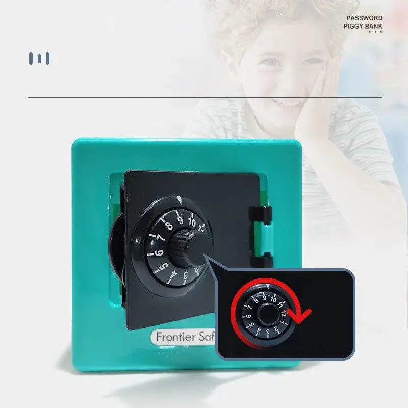 Retro Mini Bank Money Box With Rotating Password Lock Automatic Deposit Saving Coins Perfect Christmas Gift