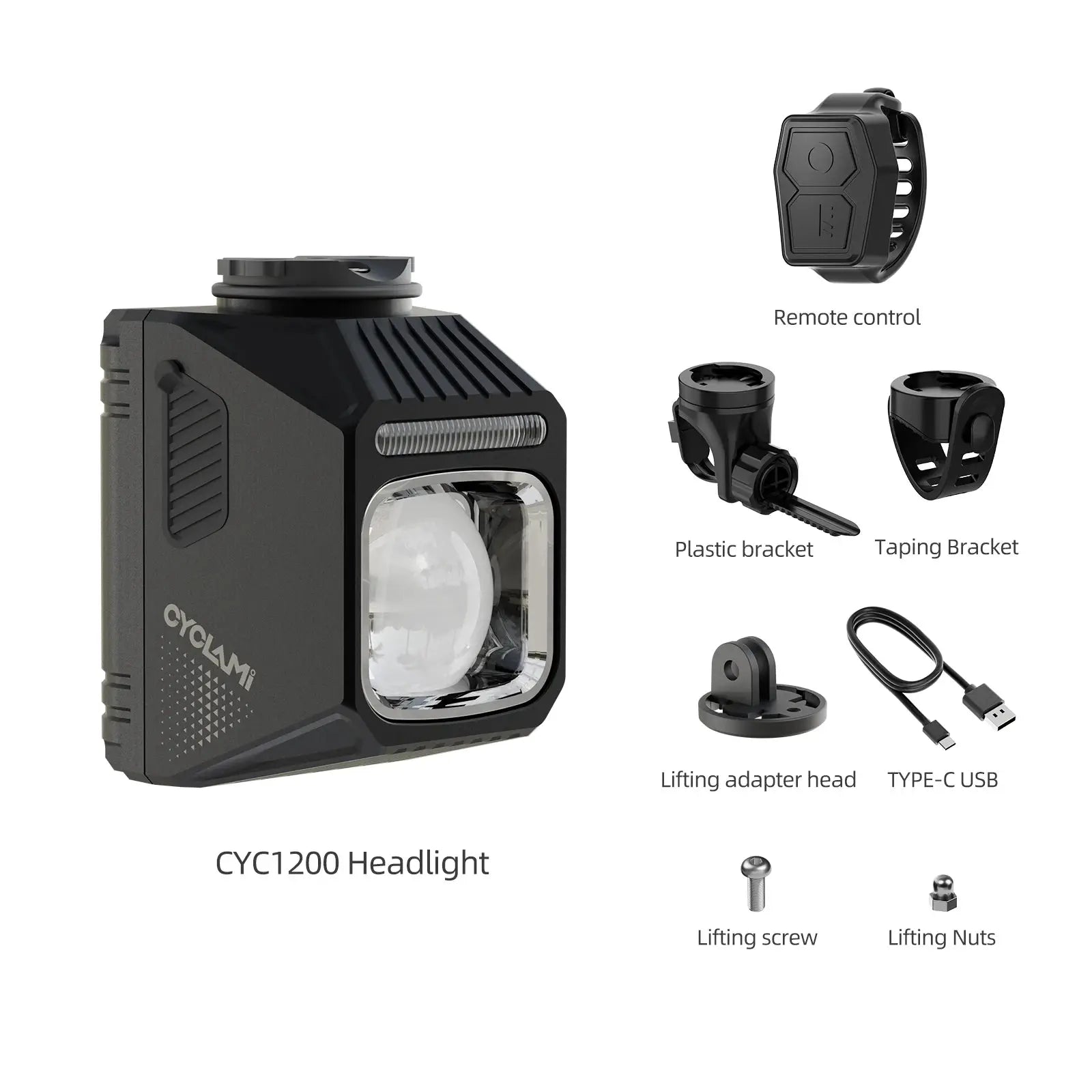 Cyclami Bike Headlight Front Hanging Light for MTB and Road Cycling Cutoff Beam Aluminum Alloy