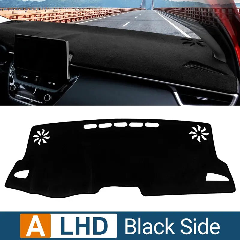 Dashboard sun shade cover for Toyota Corolla E210, black non-slip mat by Simples Market