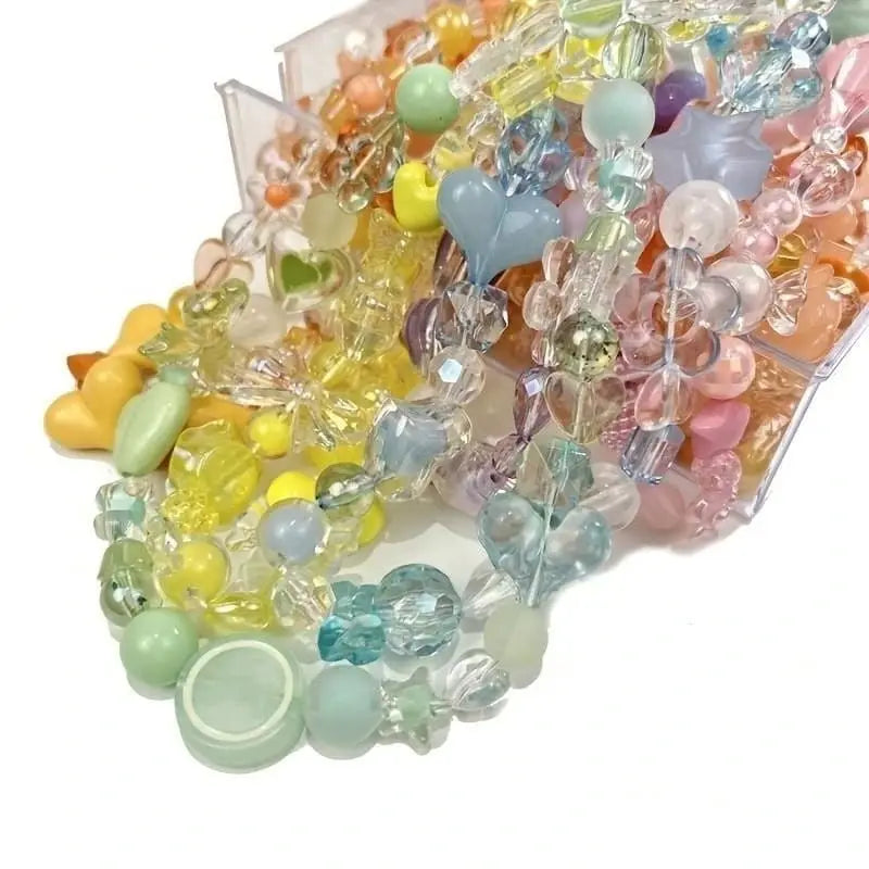50g Mixed Color Acrylic Loose Beads Pack for DIY Jewelry Making Accessories for Bracelets and Necklaces