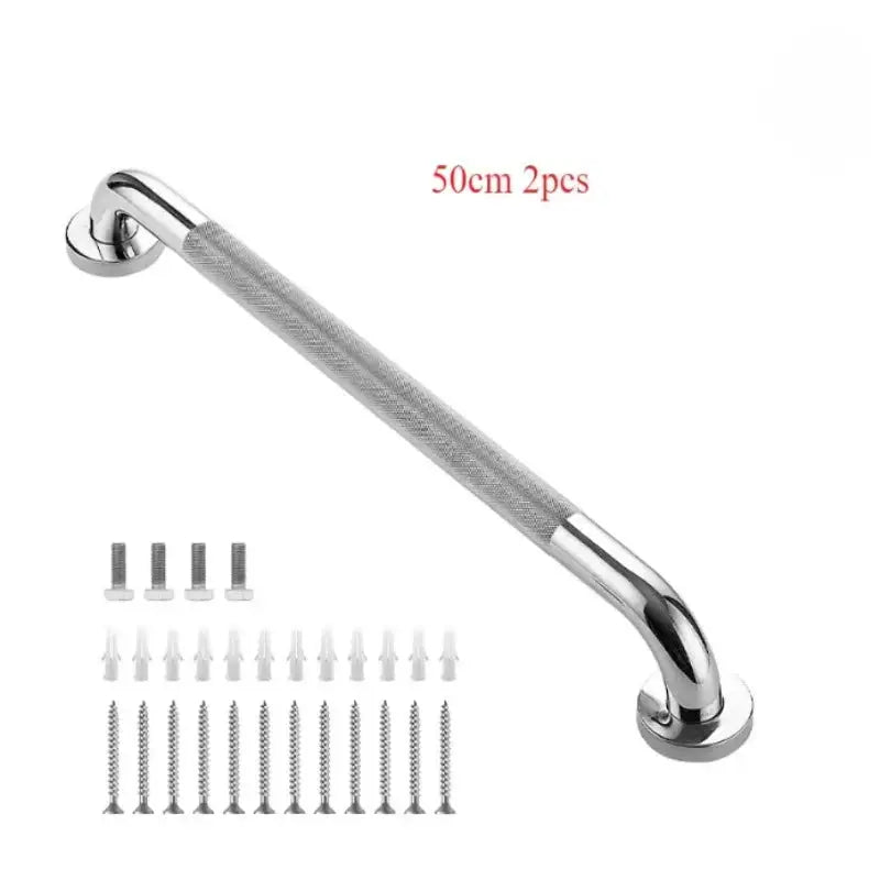 Simples Market stainless steel bathroom grab bar, 50cm, 2 pcs, with mounting screws and wall anchors